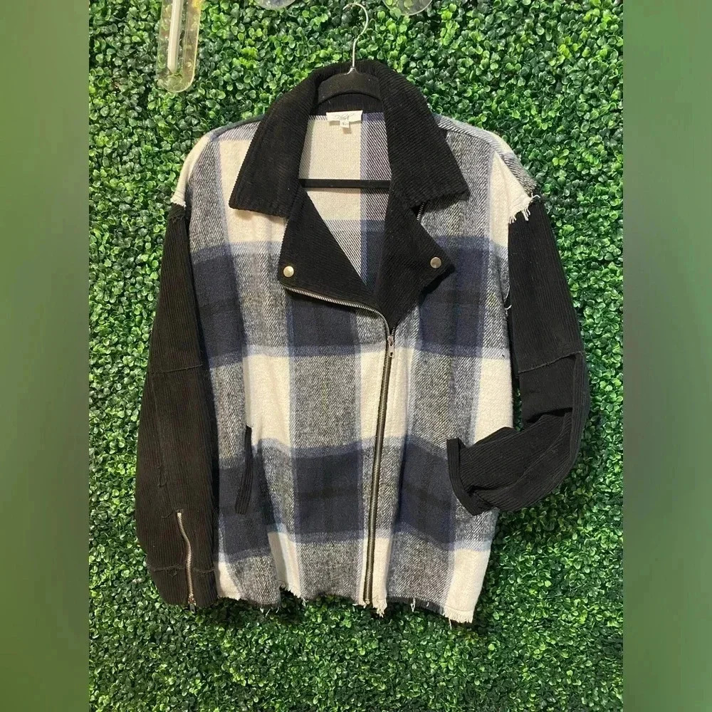 Boutique POL Corded and Plaid Jacket - Size Large - Picture 4 of 12